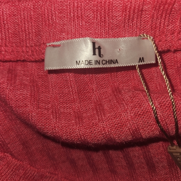 Hotouch Bright Pink Sweater - Size Medium - Picture 7 of 8